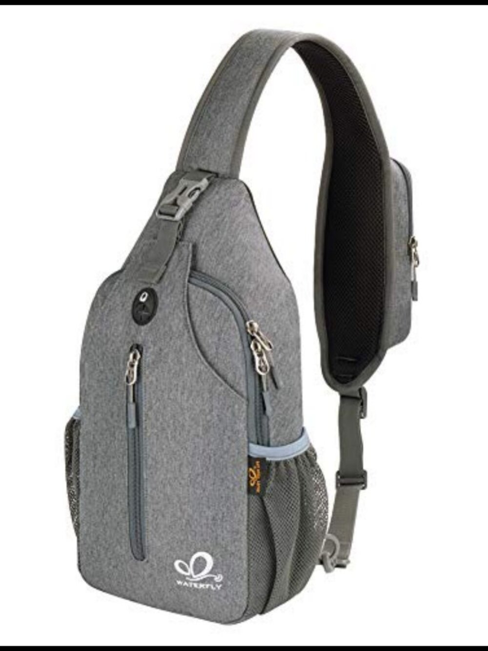 WATERFLY Crossbody Sling Backpack Polyester Travel Hiking Chest Bag